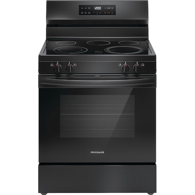 Frigidaire 30-in Glass Top 5 burners 5.3-cu ft Freestanding Electric Range Black ) Item #5661188 | Model #FCRE3062AB
