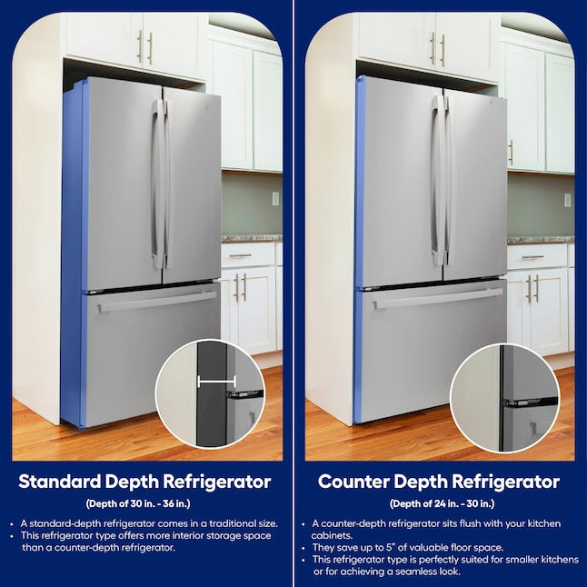 Hisense 17.2-cu ft Counter-Depth Bottom-Freezer Refrigerator Fingerprint Resistant Stainless Steel ) ENERGY STAR Certified Item #3159040 | Model #HRB171N6ASE
