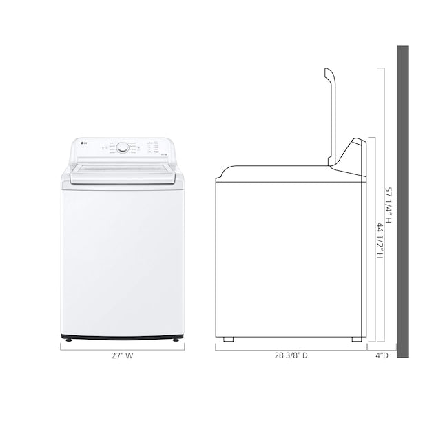 LG 4.1-cu ft Agitator Top-Load Washer ( White ) Item #5288014 | Model #WT6105CW