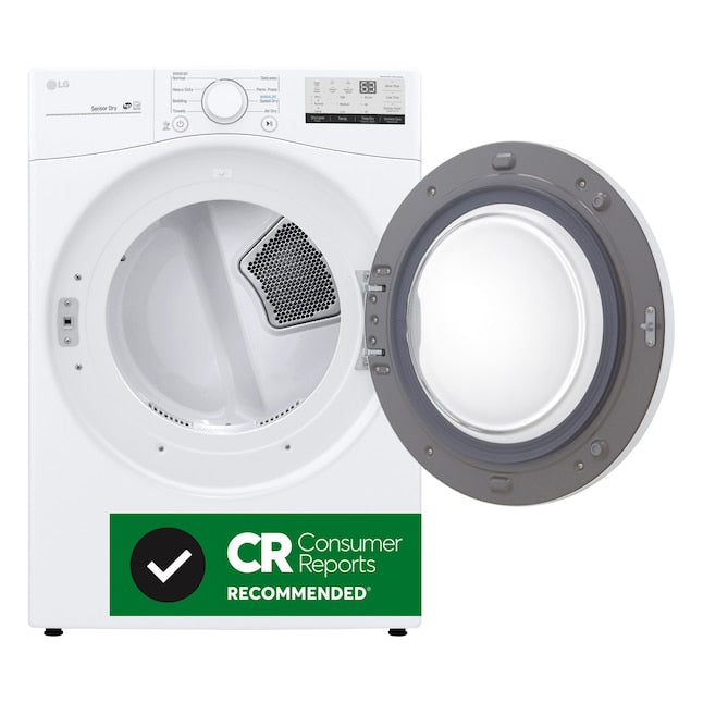 LG 7.4-cu ft Stackable Vented Electric Dryer ( White ) Energy Star Certified Item #1639523 | Model #DLE3400W