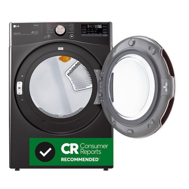 LG True Steam 7.4-cu ft Stackable Steam Cycle Vented Electric Dryer ( Black Steel ) Energy Star Certified Item #2514200 | Model #DLEX4000B