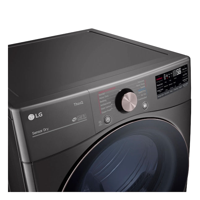 LG True Steam 7.4-cu ft Stackable Steam Cycle Vented Electric Dryer ( Black Steel ) Energy Star Certified Item #2514200 | Model #DLEX4000B