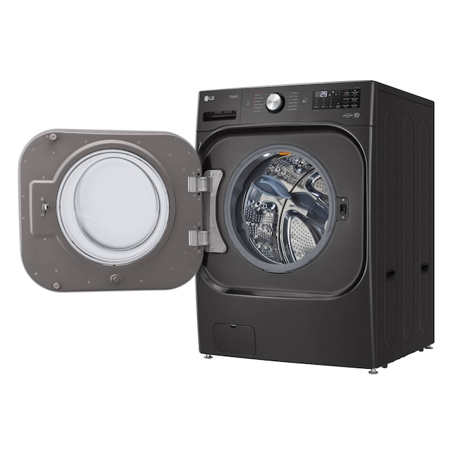 LG TurboWash 5.2-cu ft High Efficiency Stackable Steam Cycle Smart Front-Load Washer ( Black Steel ) ENERGY STAR Item #4980565 | Model #WM8900HBA