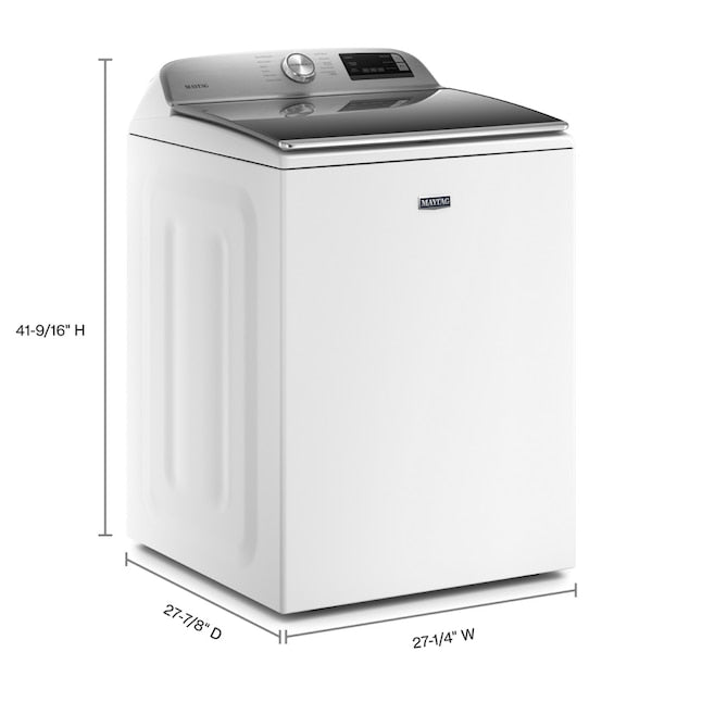 Maytag 4.7-cu ft High Efficiency Agitator Smart Compatible Top-Load Washer ( White ) Item #1634758 | Model #MVW6230HW