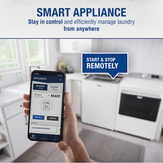 Maytag 4.7-cu ft High Efficiency Agitator Smart Compatible Top-Load Washer ( White ) Item #1634758 | Model #MVW6230HW