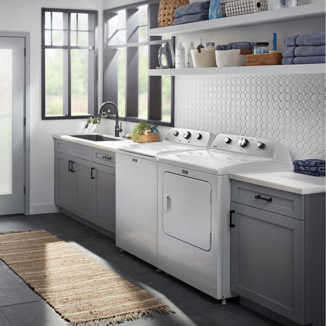 Maytag 4.7-cu ft High Efficiency Agitator Smart Compatible Top-Load Washer ( White ) Item #1634758 | Model #MVW6230HW