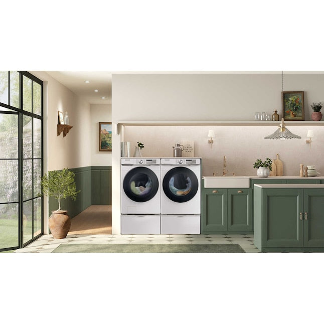 Samsung 7.5-cu ft Stackable Steam Cycle Vented Electric Dryer ( White ) Item #4980284 | Model #DVE45B6300W
