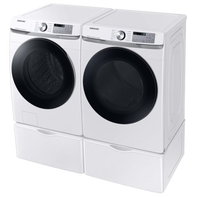 Samsung 7.5-cu ft Stackable Steam Cycle Vented Electric Dryer ( White ) Item #4980284 | Model #DVE45B6300W
