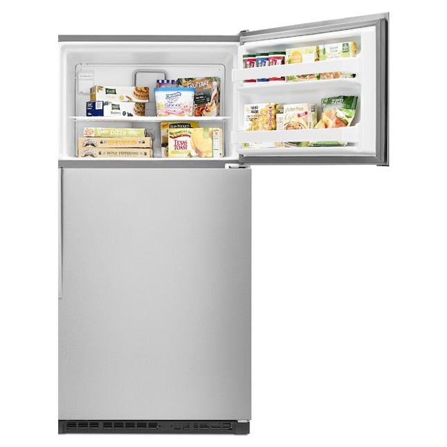 Whirlpool 20.5-cu ft Top-Freezer Refrigerator ( Fingerprint Resistant Stainless Steel ) Item #2592455 | Model #WRT311FZDZ