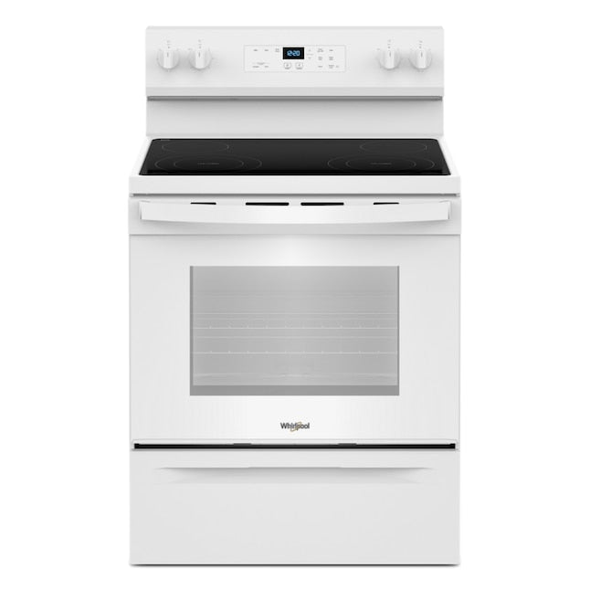 Whirlpool Flexible Cooktop 30-in Glass Top 4 burners 5.3-cu ft Freestanding Electric Range ( White ) Item #5686231 | Model #WFES3030RW