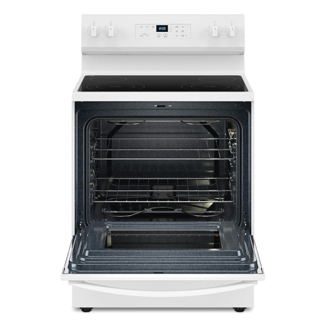 Whirlpool Flexible Cooktop 30-in Glass Top 4 burners 5.3-cu ft Freestanding Electric Range ( White ) Item #5686231 | Model #WFES3030RW