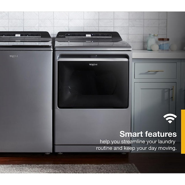 Whirlpool Smart Capable 7.4-cu ft Steam Cycle Vented Electric Dryer Model #WED8127LC