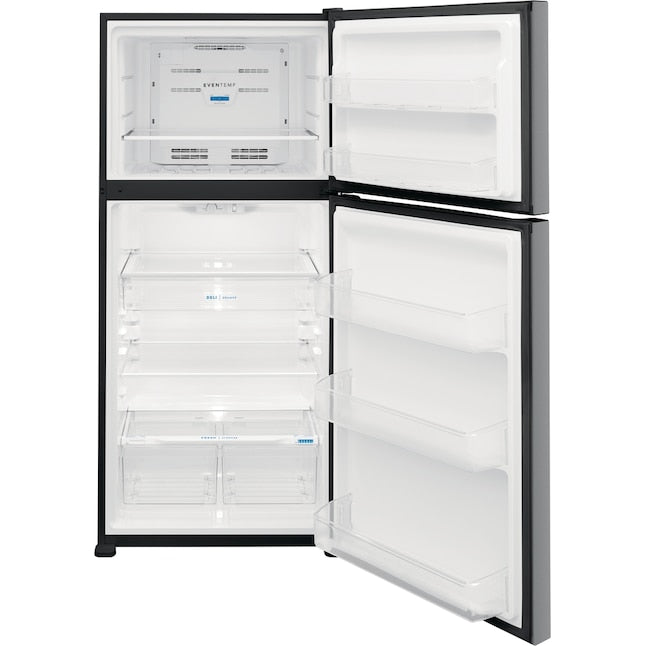 Frigidaire 20-cu ft Top-Freezer Refrigerator ( Fingerprint Resistant Stainless Steel ) Garage Ready Item #1647308 | Model #LFTR2045VF