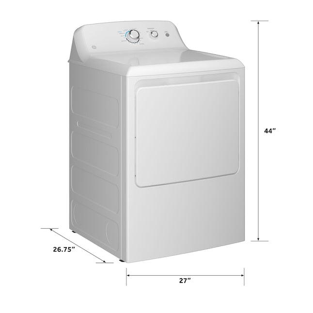 GE 6.2-cu ft Vented Electric Dryer ( White ) Item #785595 | Model #GTX33EASKWW