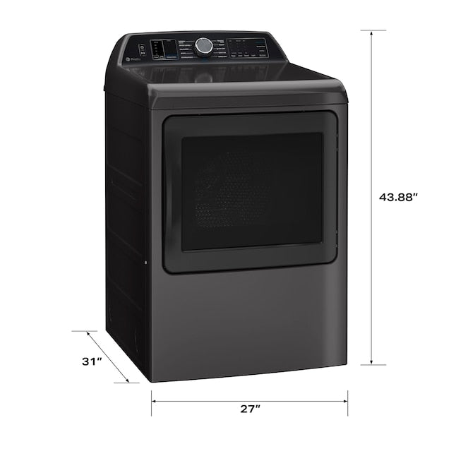 GE Profile 7.4-cu ft Steam Cycle Vented Electric Dryer ( Diamond Gray ) Energy Star Certified Item #1117491 | Model #PTD70EBPTDG
