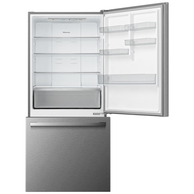Hisense 17.2-cu ft Counter-Depth Bottom-Freezer Refrigerator Fingerprint Resistant Stainless Steel ) ENERGY STAR Certified Item #3159040 | Model #HRB171N6ASE