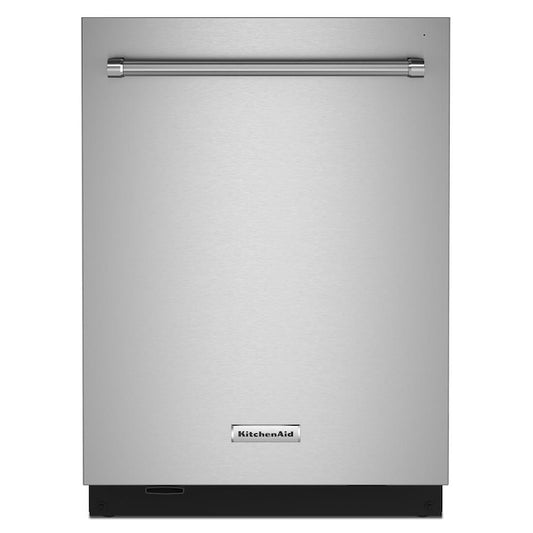 KitchenAid 360 MAX JETS 24-in Top Control Built-in Dishwasher With Third Rack ( Stainless Steel with PRINTSHIELD ) , 44-Decibel Very Quiet Sound Level Item #894541 | Model #KDTM804KPS
