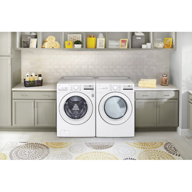 LG 7.4-cu ft Stackable Vented Electric Dryer ( White ) Energy Star Certified Item #1639523 | Model #DLE3400W