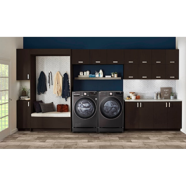 LG True Steam 7.4-cu ft Stackable Steam Cycle Vented Electric Dryer ( Black Steel ) Energy Star Certified Item #2514200 | Model #DLEX4000B