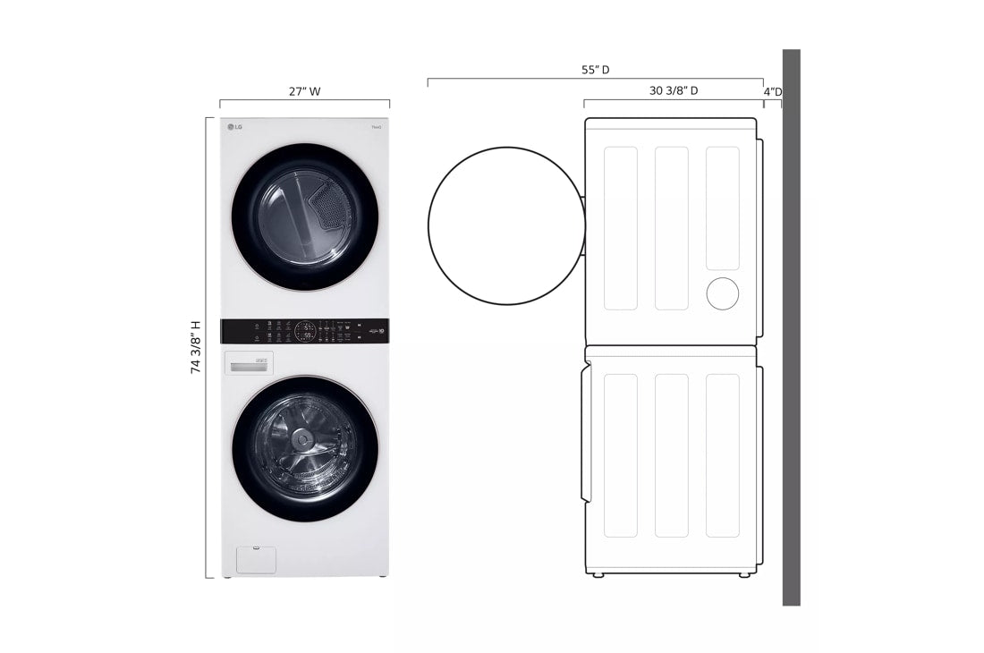 LG WashTower Stacked Laundry Center  Model #WKG101HWA Item #3731088 |