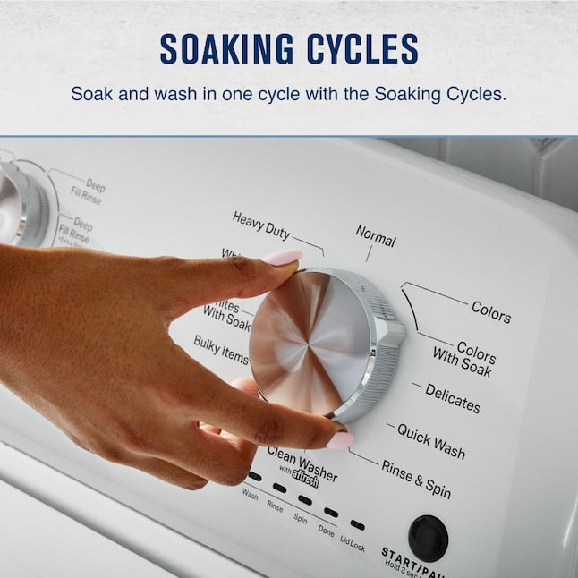 Maytag 3.8-cu ft High Efficiency Agitator Top-Load Washer ( White ) Item #6627692 | Model #MVW4005SW