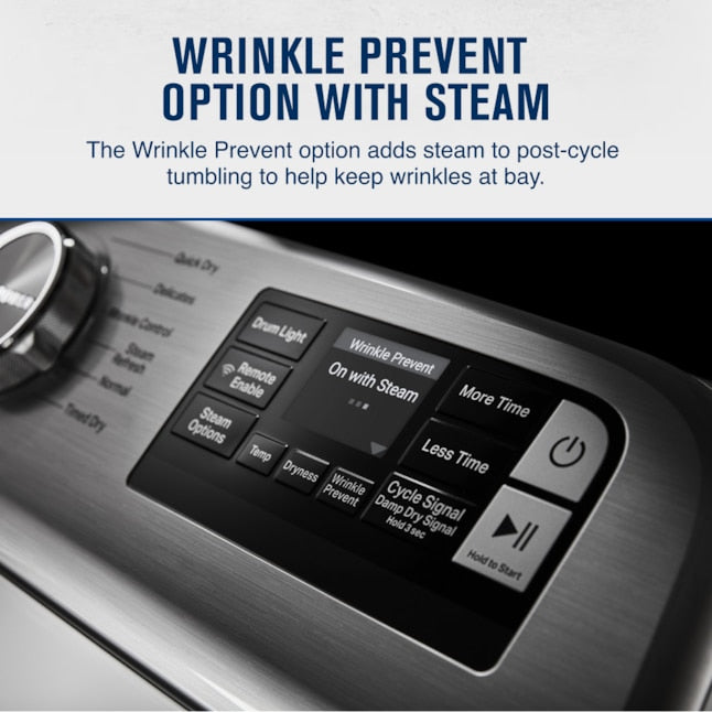 Maytag Smart Capable 7.4-cu ft Steam Cycle Vented Smart Compatible Gas Dryer ( Metallic Slate ) Energy Star Certified Item #1171048 | Model #MGD7230HC