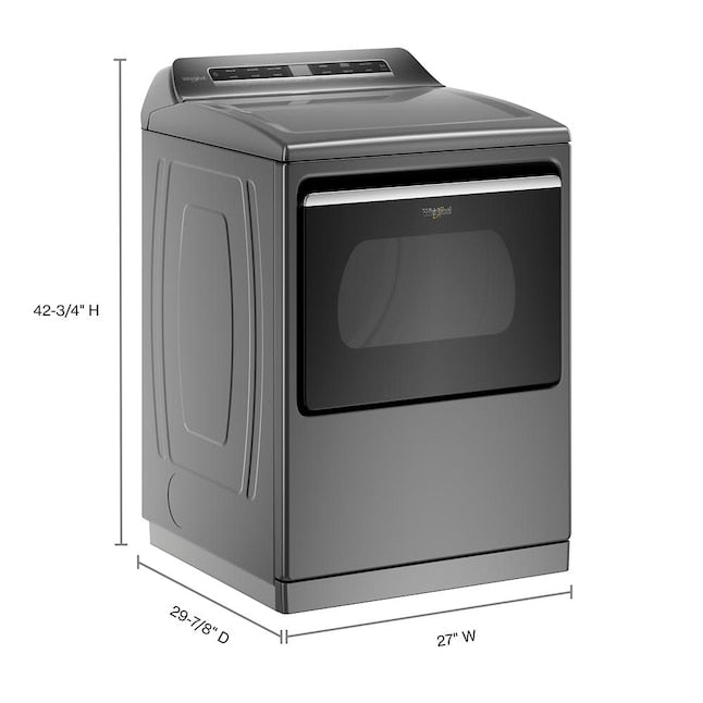 Whirlpool Smart Capable 7.4-cu ft Steam Cycle Vented Electric Dryer Model #WED8127LC